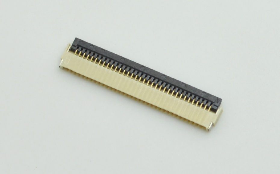 FPC後翻蓋0.5mm 40pFFC軟排線插件間距0.5mm40p前插後翻連接器,樱桃在线视频网站