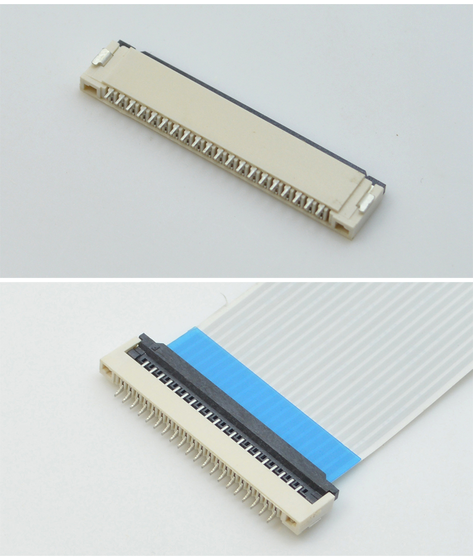 FPC/FFC連接器 0.5mm-20P/21/22/23/24P/25/26/28/30PIN 翻蓋下接,樱桃在线视频网站