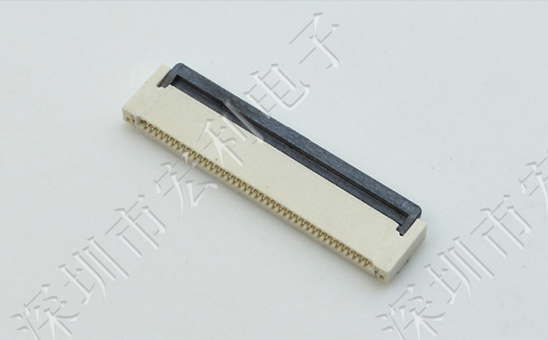 樱桃在线视频网站FPC插座翻蓋式FFC間距0.5mm 36p針腳位H2.0mm 前插後翻連接器