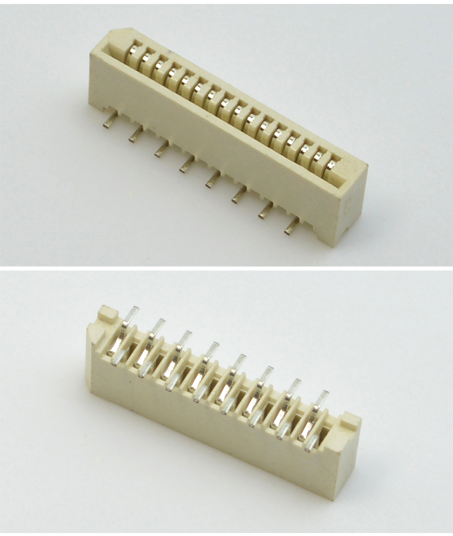 1.0單麵接立式貼片插座 間距1.0mm -24P立式貼片插座 環保耐高溫