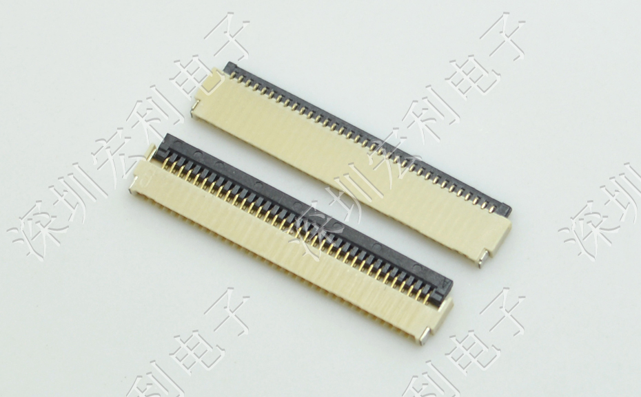 樱桃视频APP下载 軟排線扁平電纜插座 間距0.5mm 40P H1.0後鎖式臥貼片