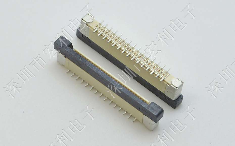 FFC/FPC軟排線0.5mm間距-60P立貼正錯位帶鎖 軟排線插座樱桃视频APP下载
